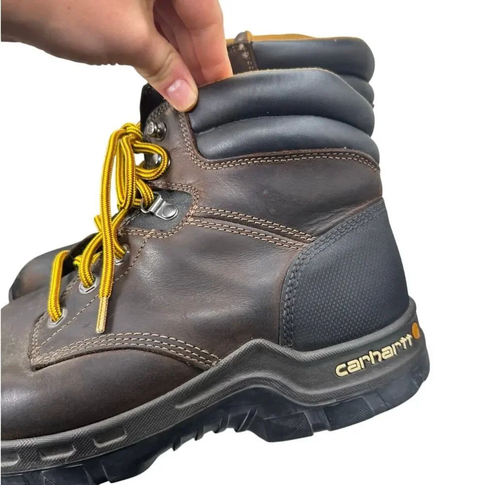 Carhartt Mens Rugged Flex Steel Toe Work Boot Brown Leather Size 10